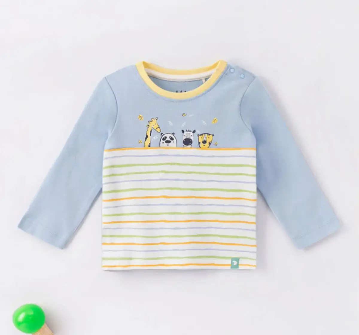 Infant Boys Printed 100% Cotton T-Shirt - Blue