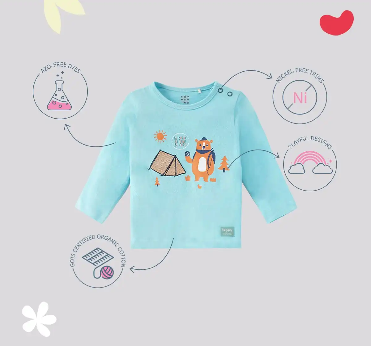 Infant Boys Printed 100% Cotton T-Shirt - Blue