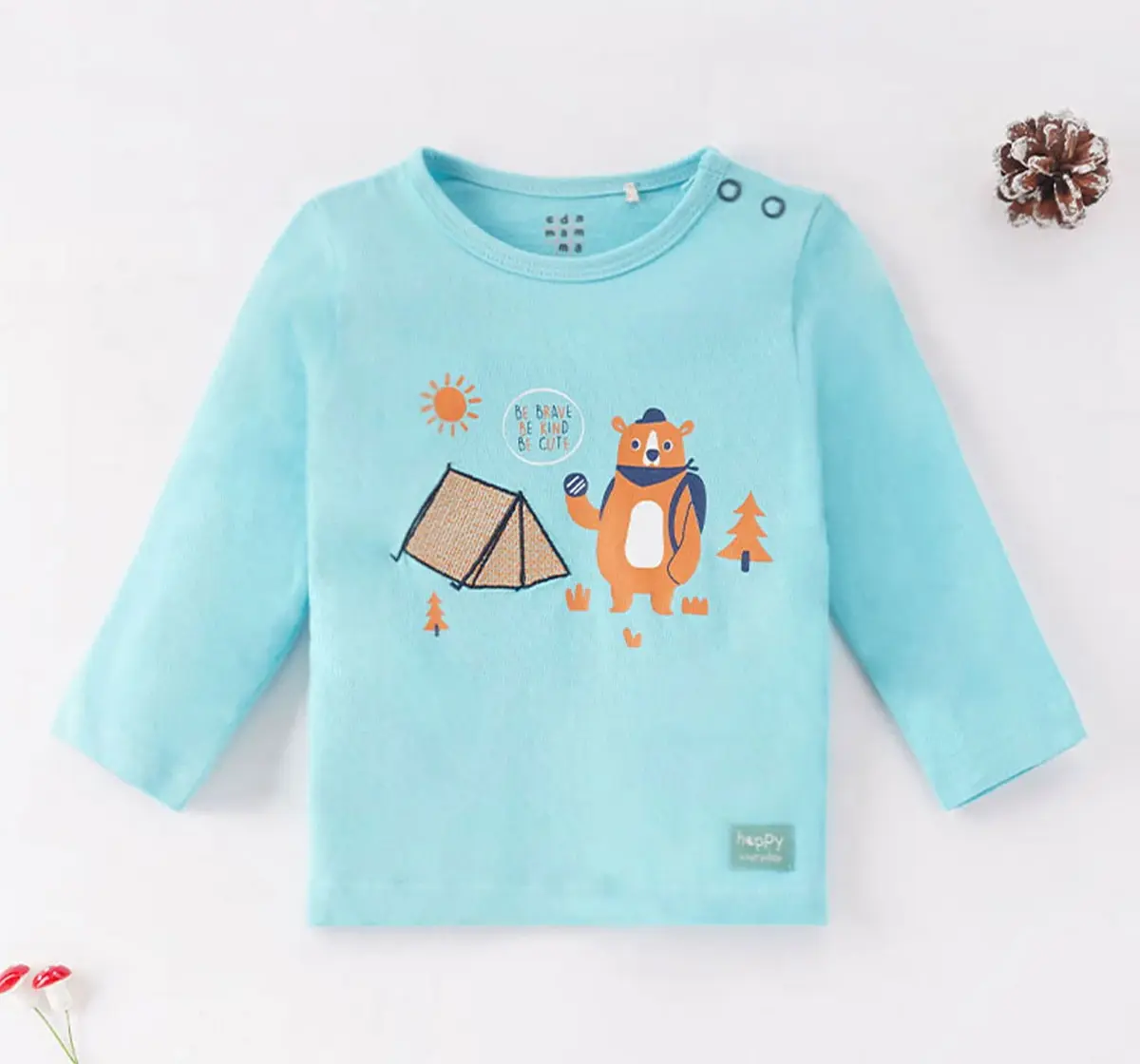 Infant Boys Printed 100% Cotton T-Shirt - Blue