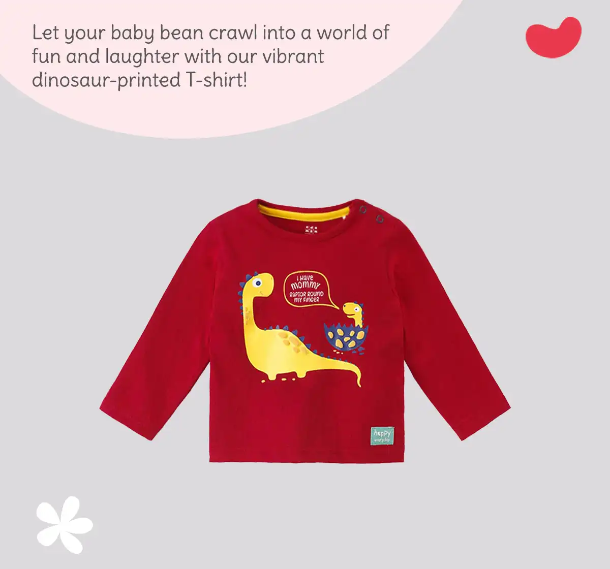 Infant Boys Printed 100% Cotton T-Shirt - Red