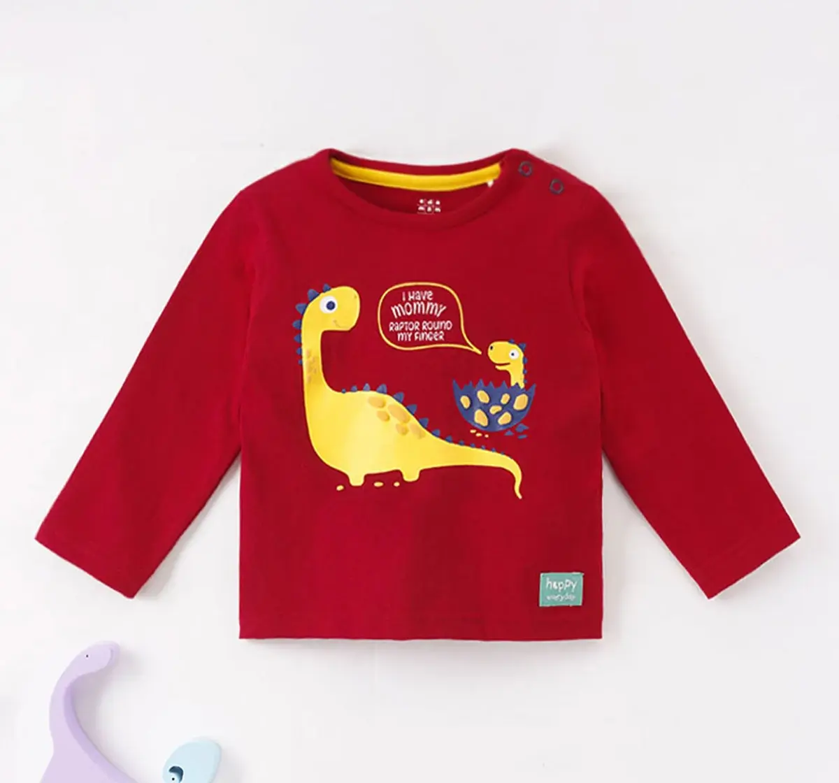 Infant Boys Printed 100% Cotton T-Shirt - Red