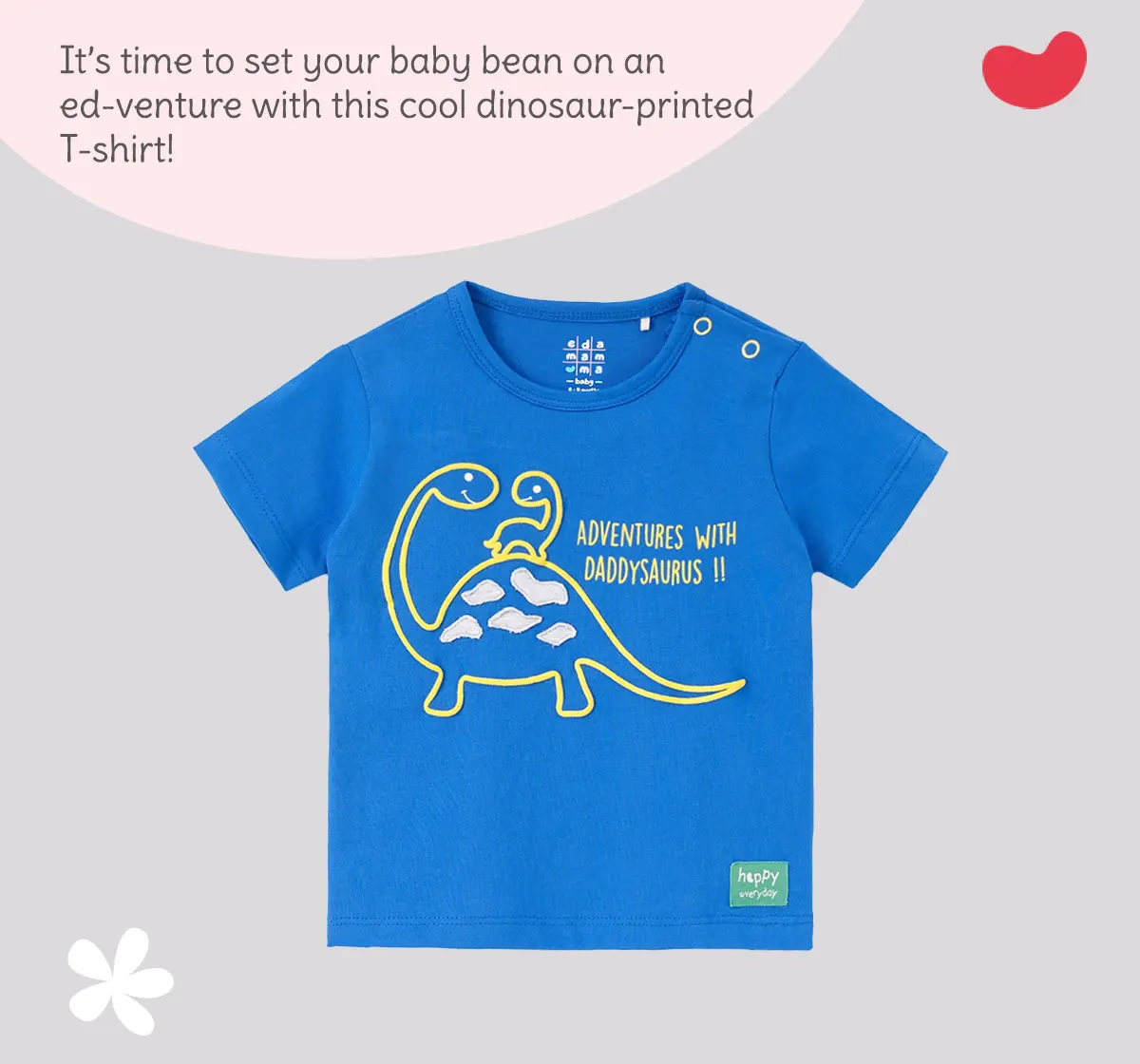 Infant Boys Printed 100% Cotton T-Shirt - Blue