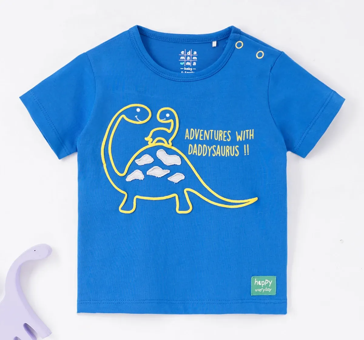 Infant Boys Printed 100% Cotton T-Shirt - Blue
