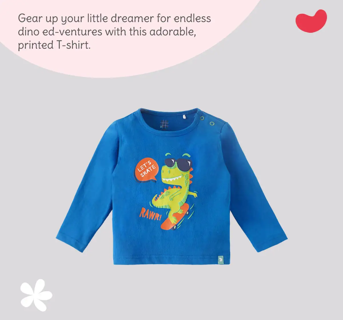 Infant Boys Printed 100% Cotton T-Shirt - Blue