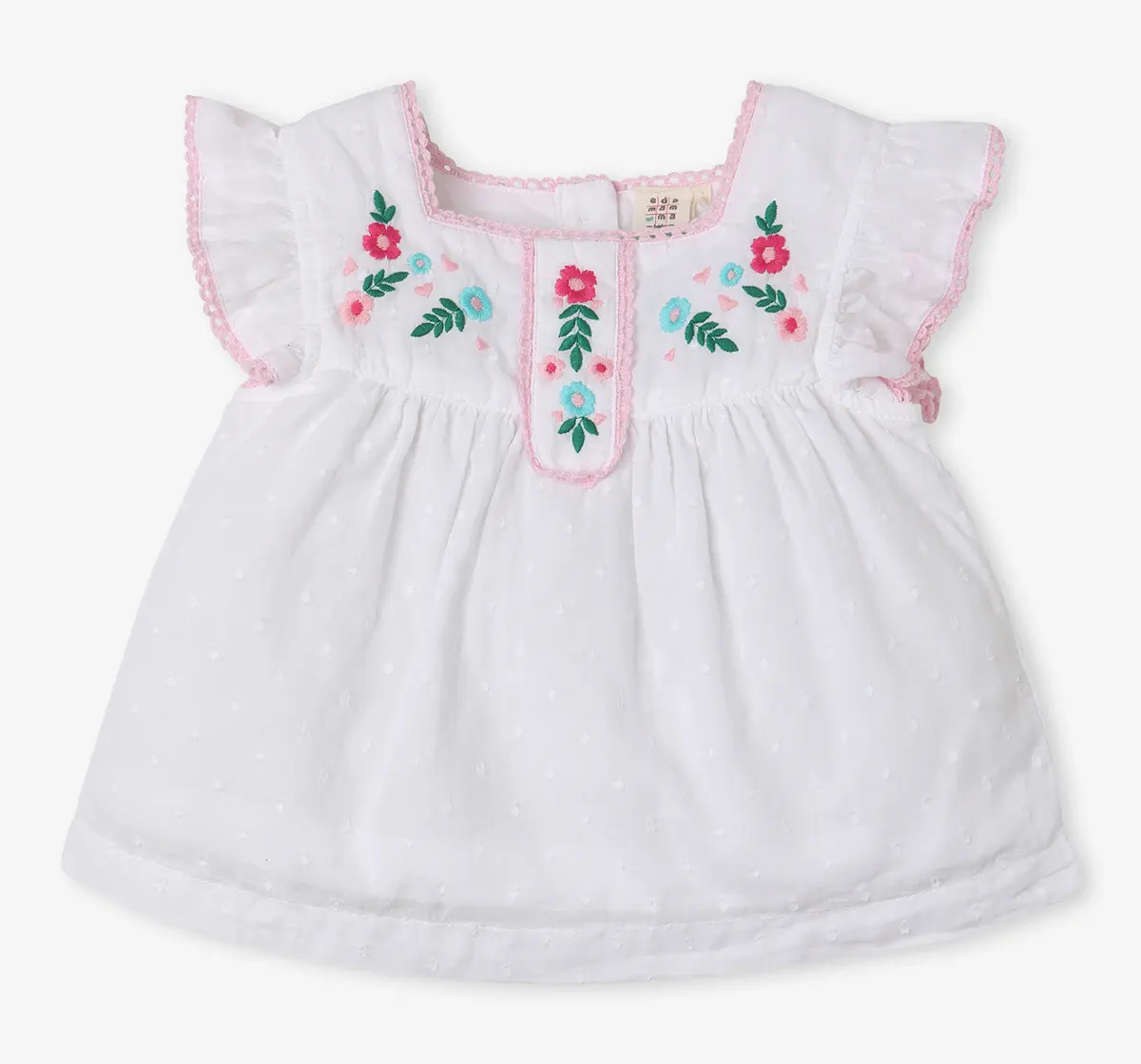 Infant Girls' Floral Printed 100% Cotton Top with Shorts Set - Multicolour