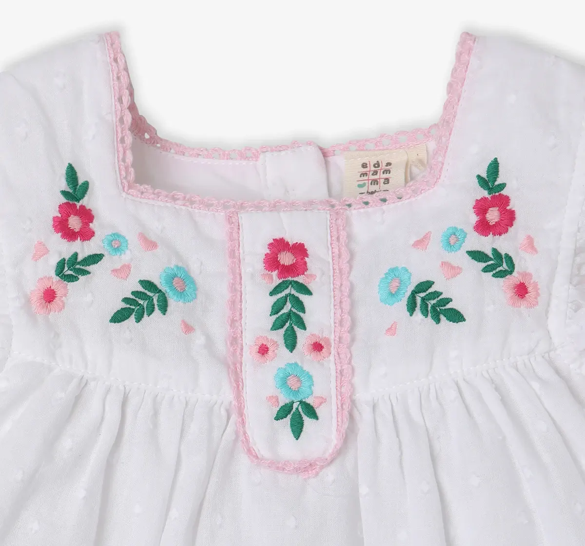 Infant Girls' Floral Printed 100% Cotton Top with Shorts Set - Multicolour