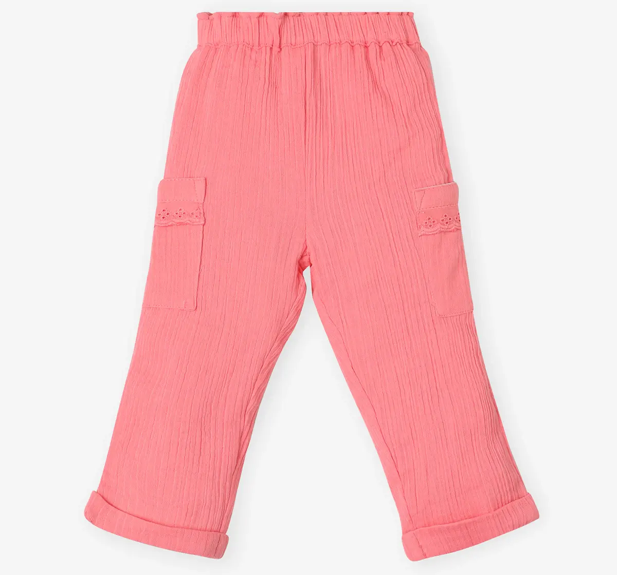 Infant Girls' 100% Cotton Co-ord Set - Peach