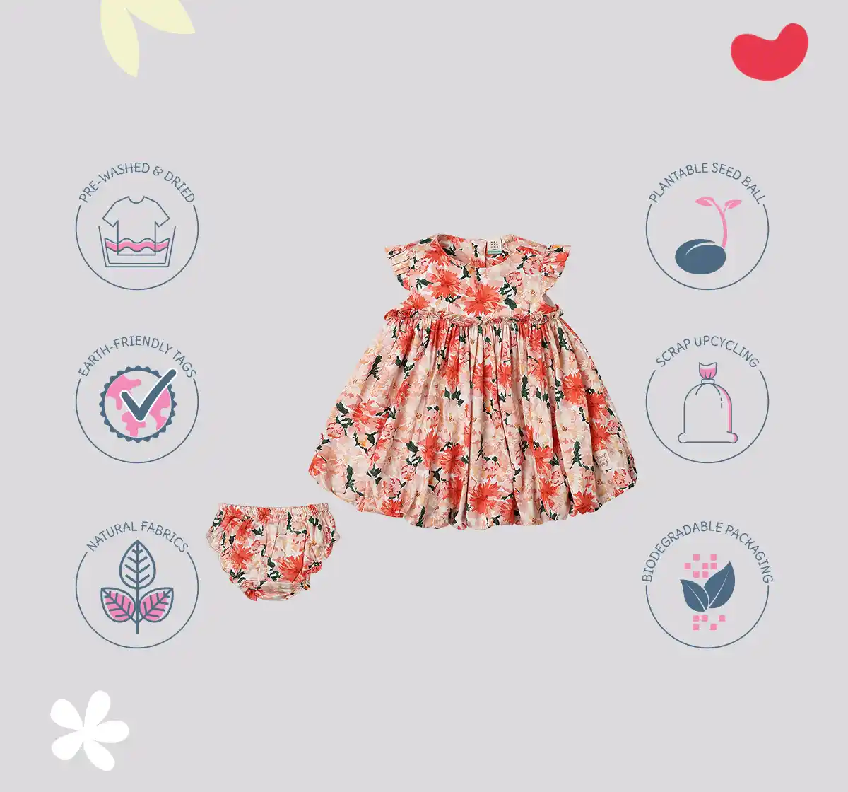 Infant Girls Floral Printed Dress