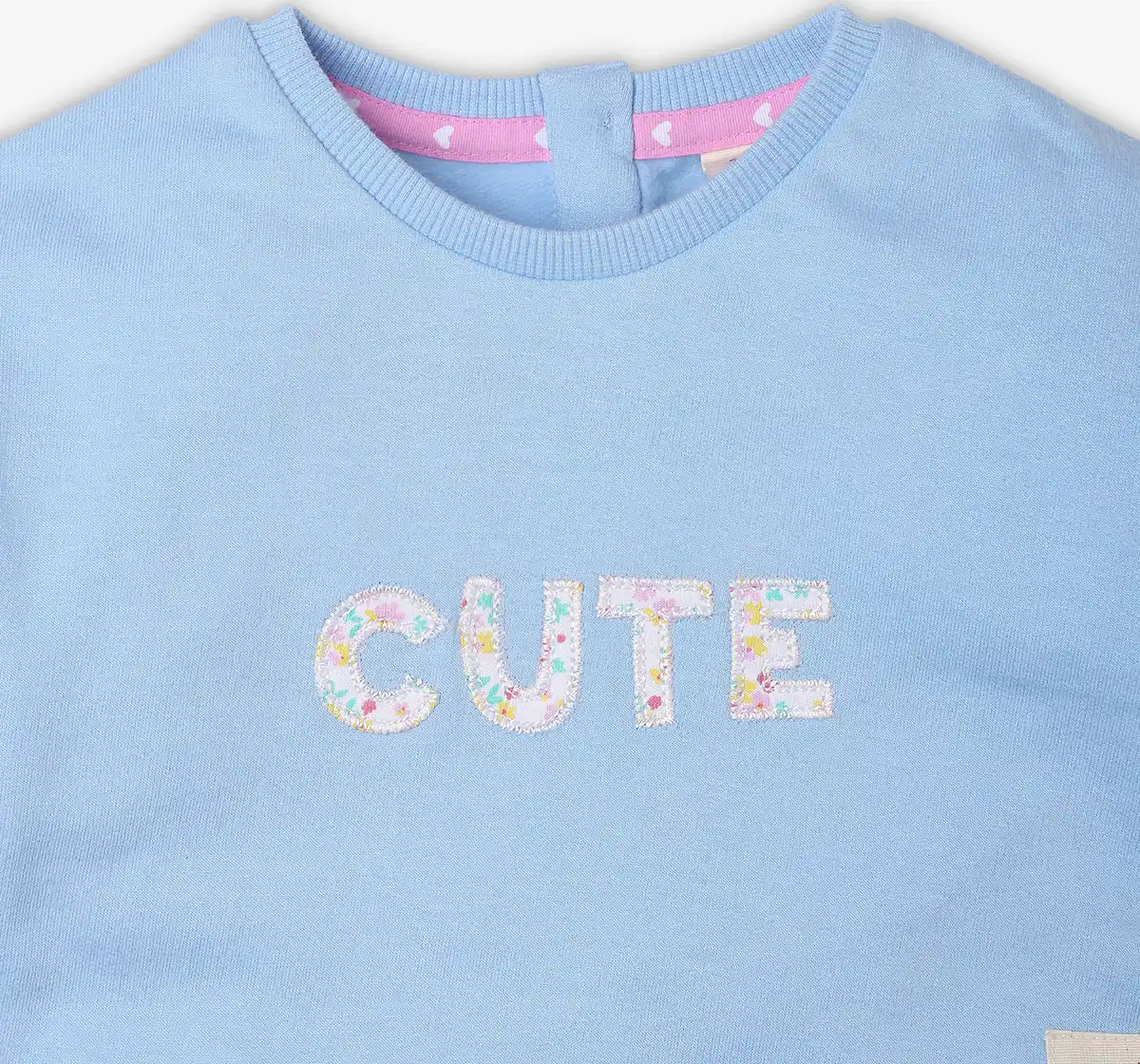 Infant Girls Printed 100% Cotton Sweatshirt - Blue