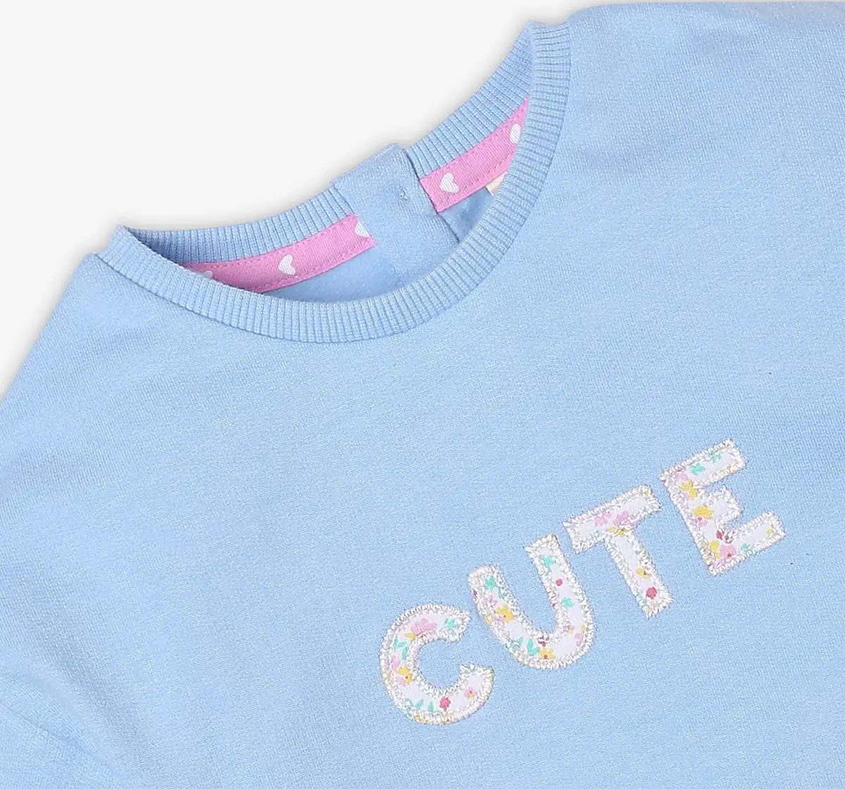 Infant Girls Printed 100% Cotton Sweatshirt - Blue