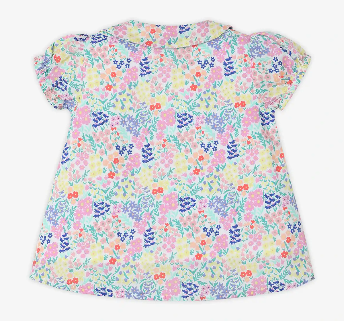 Infant Girls' Floral Printed 100% Cotton Top - Multicolour