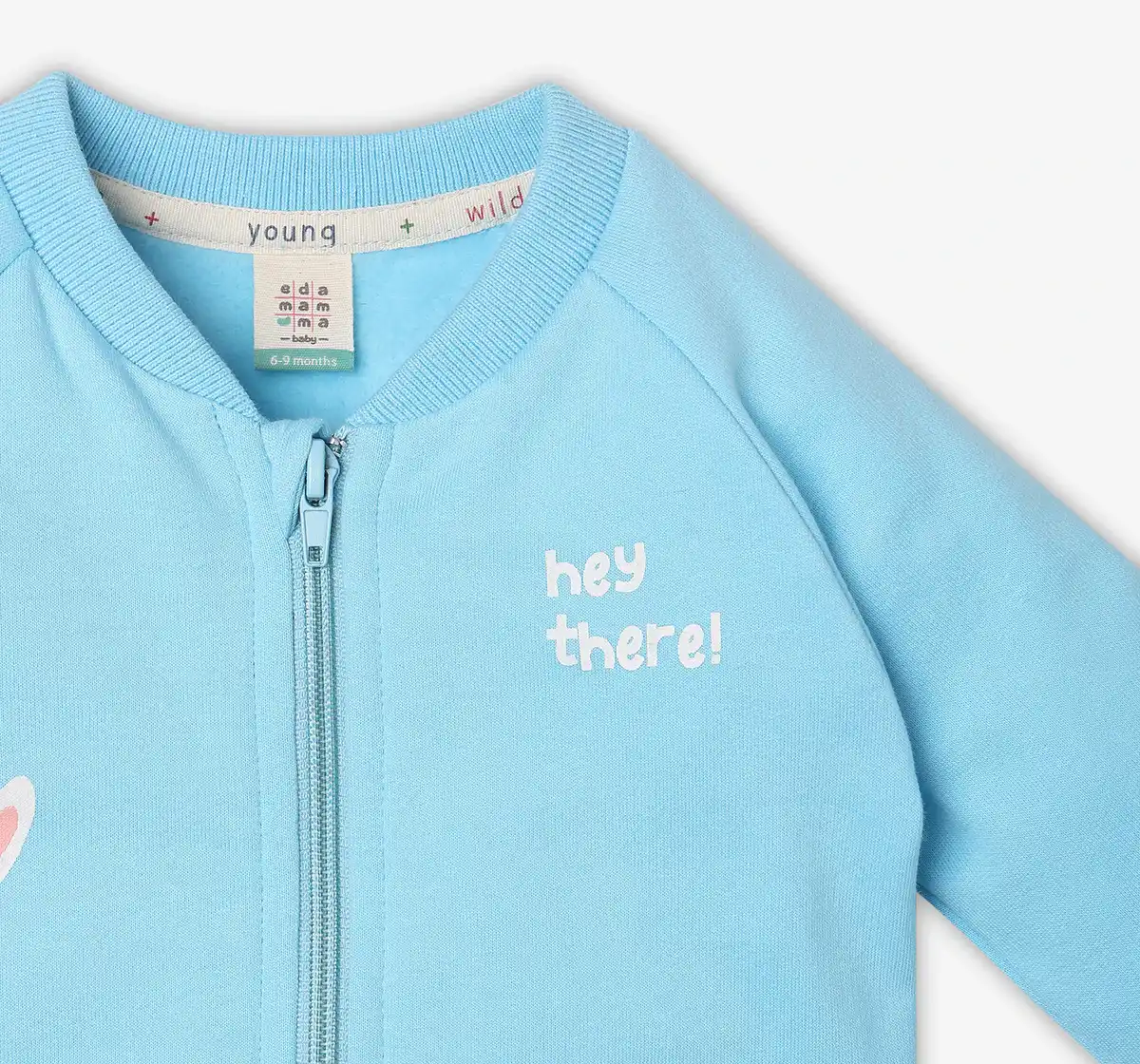 Infant Unisex Printed 100% Organic Cotton Jacket - Blue