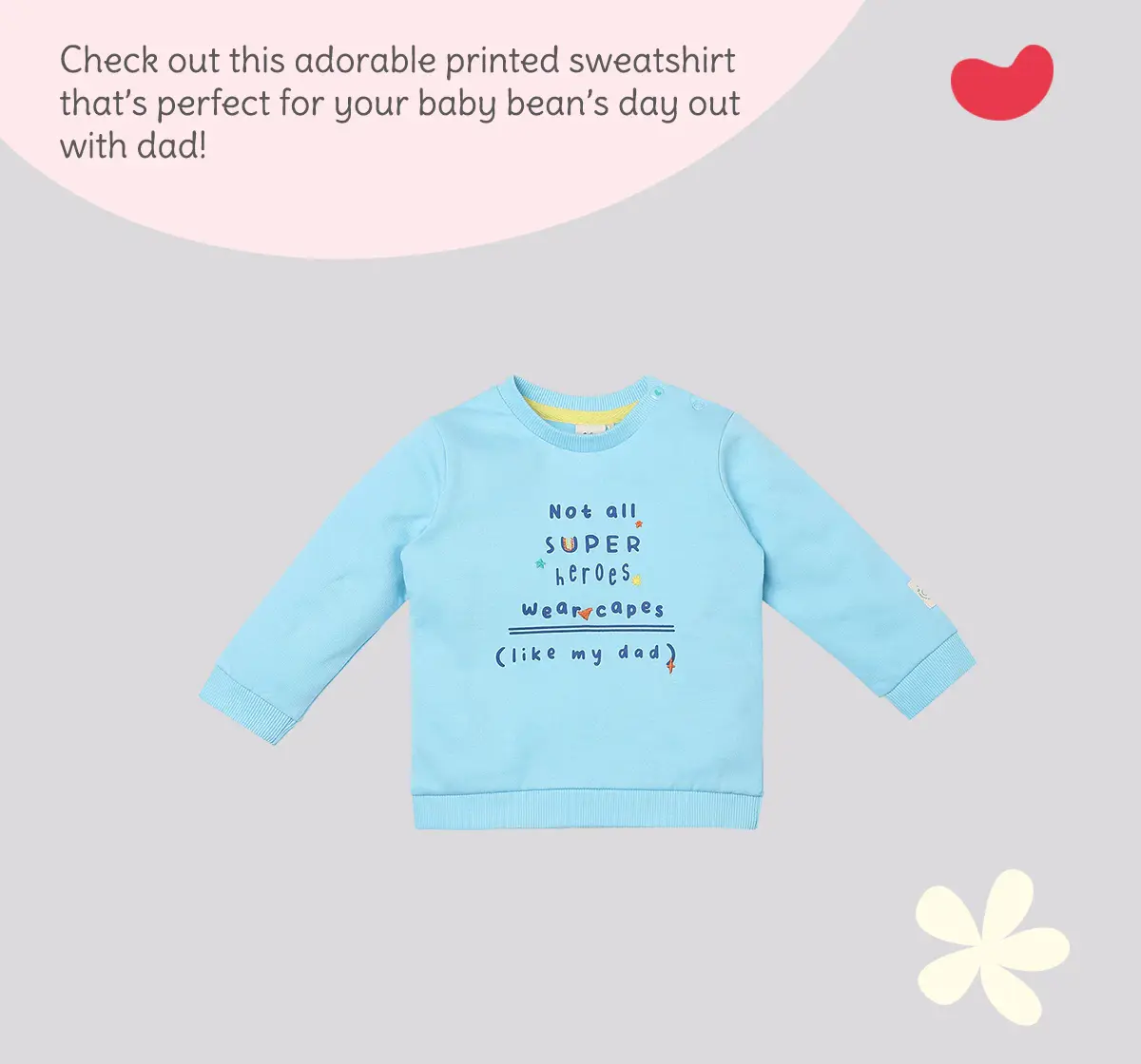 Infant Unisex Printed 100% Cotton Sweatshirt - Blue