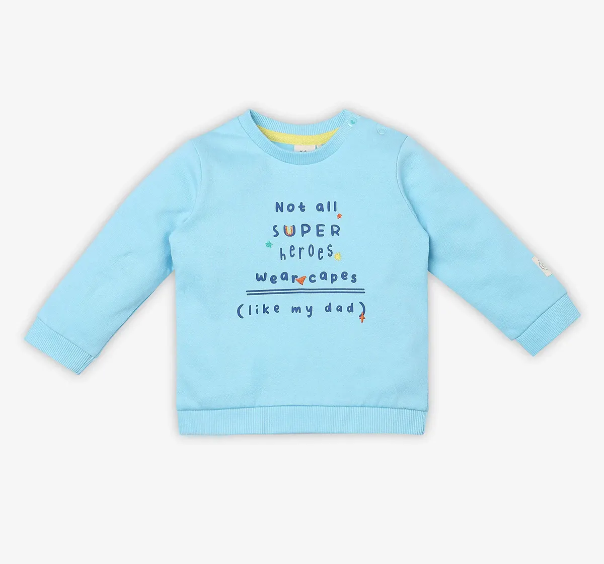 Infant Unisex Printed 100% Cotton Sweatshirt - Blue