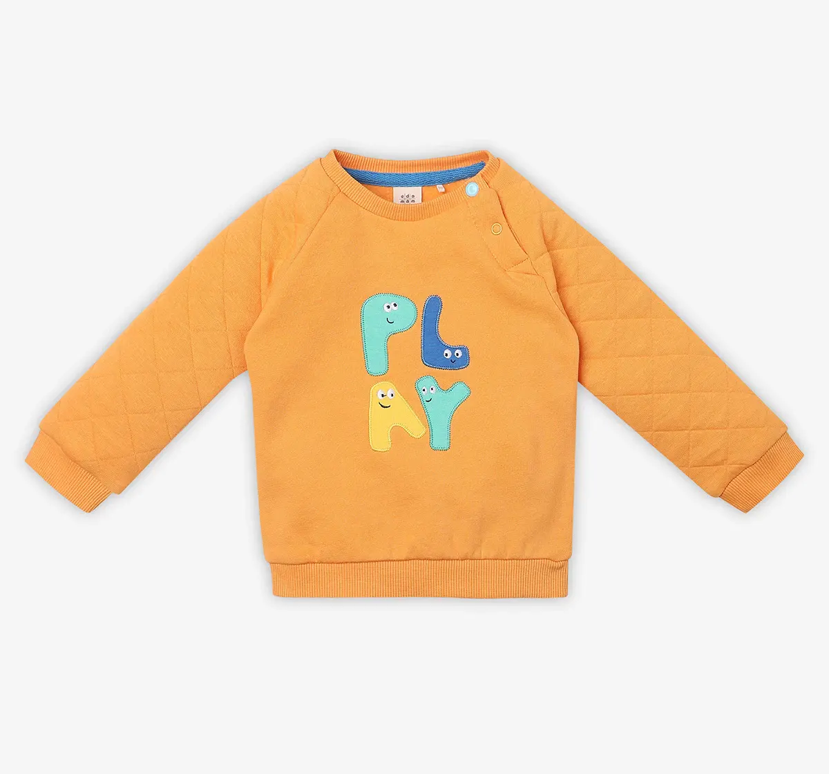Infant Unisex Printed 100% Cotton Sweatshirt - Orange