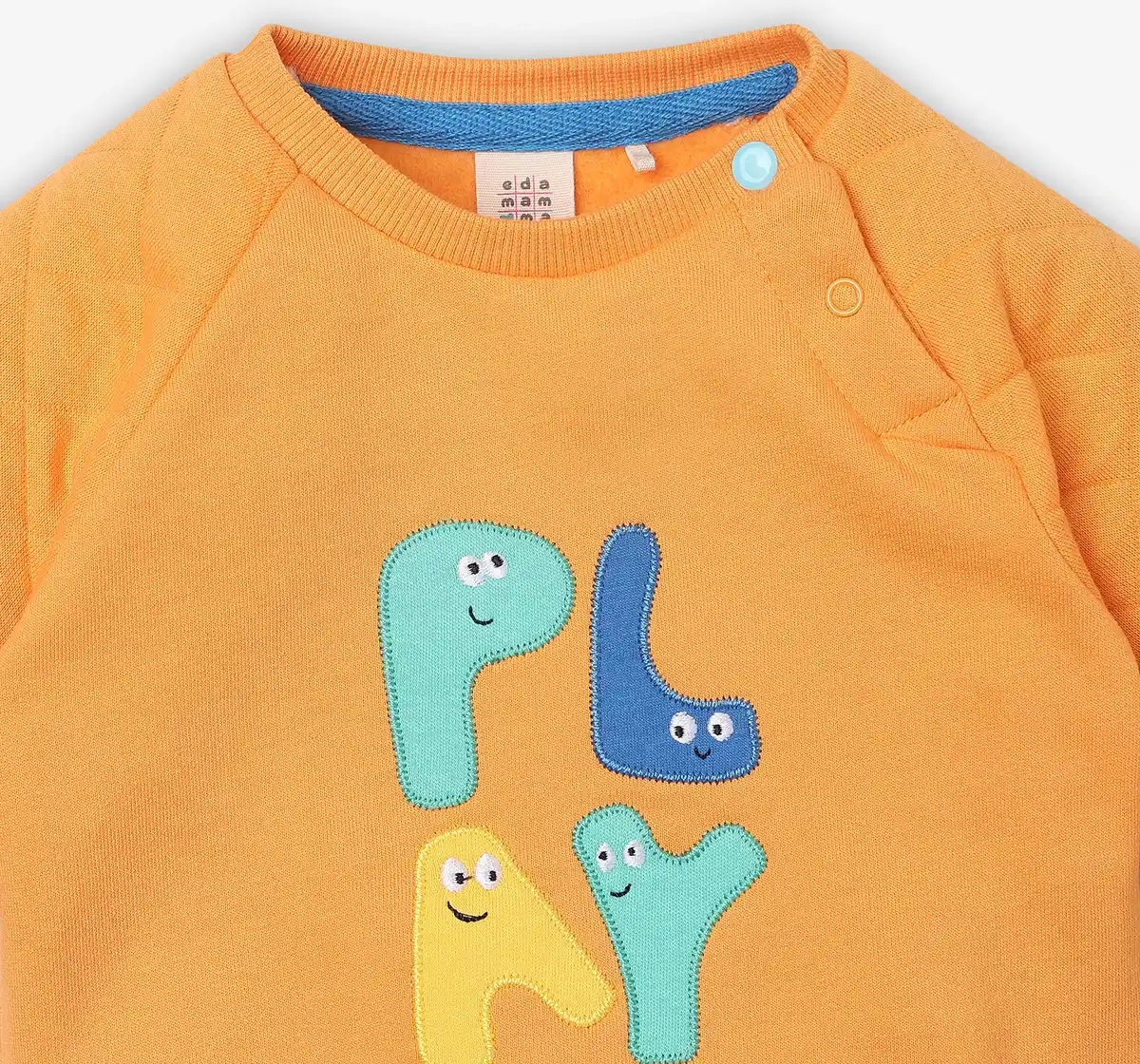 Infant Unisex Printed 100% Cotton Sweatshirt - Orange