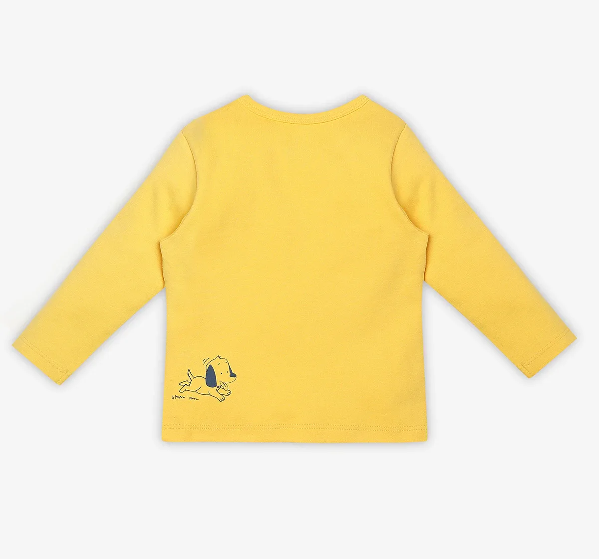 Infant Unisex Printed 100% Organic Cotton T-Shirt - Yellow
