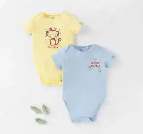 Baby Boys Pack Of 2 Bodysuits