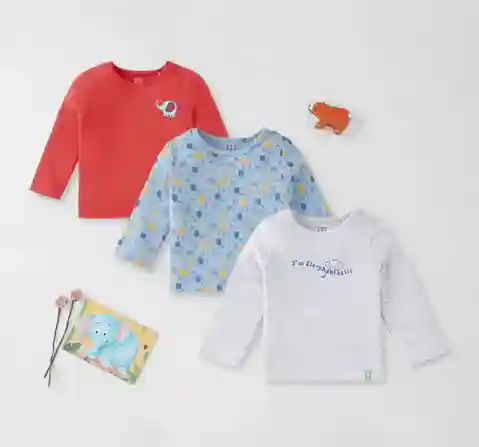 Pack Of 3 Baby Boys Full-Sleeves Tees