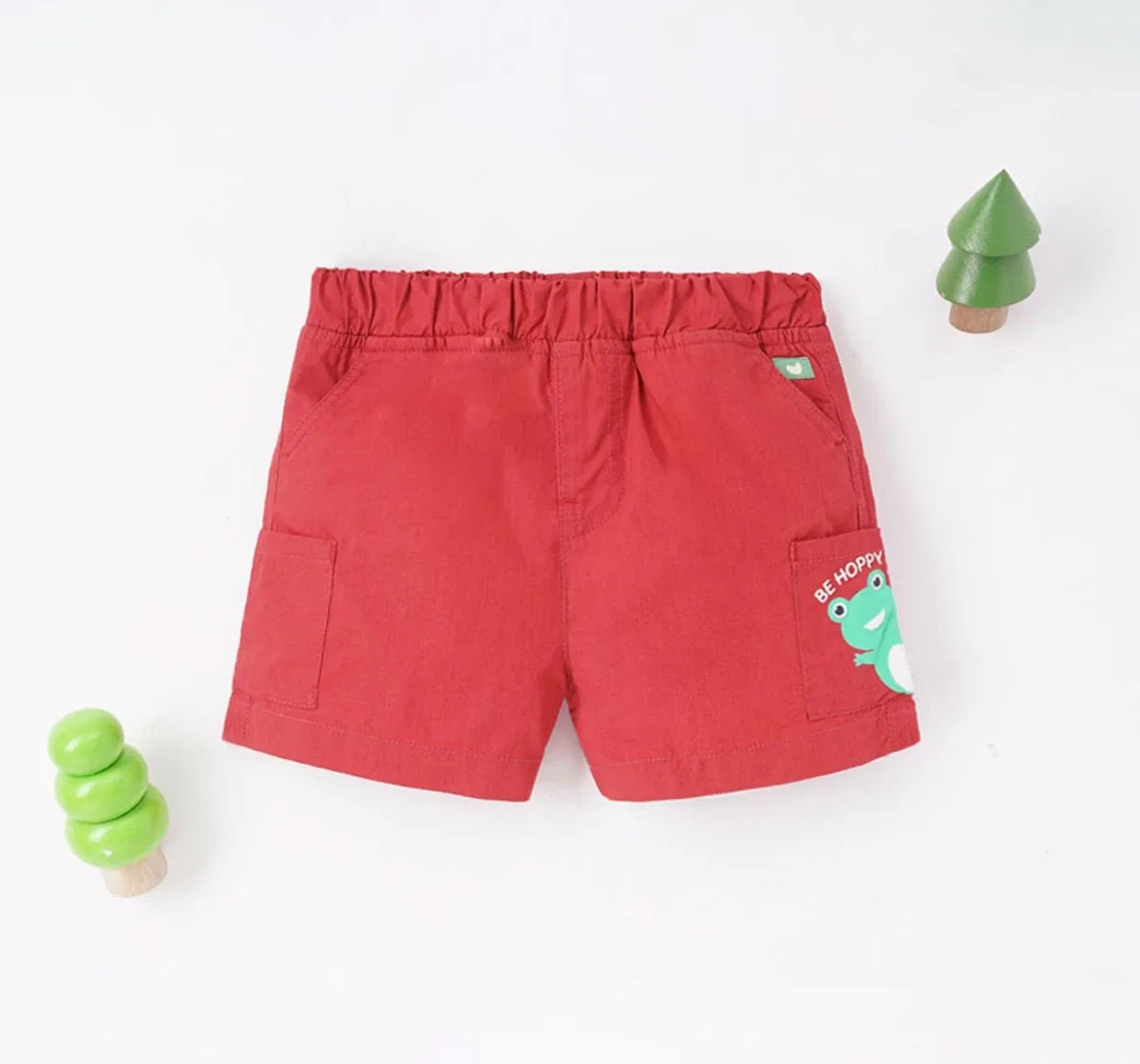 Baby Boys Orange Poplin Shorts