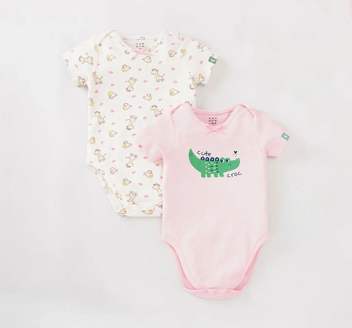 Baby Girls Pack Of 2 Bodysuits