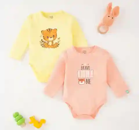 Baby Girls Pack Of 2 Bodysuit
