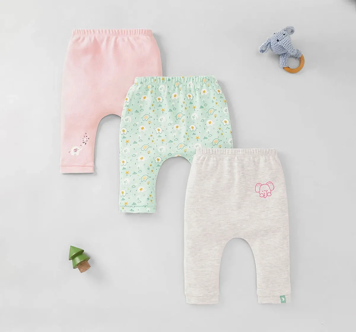 Baby Girls Pack Of 3 Joggers