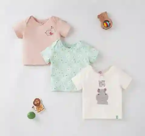 Baby Girls Pack Of 3 Tees