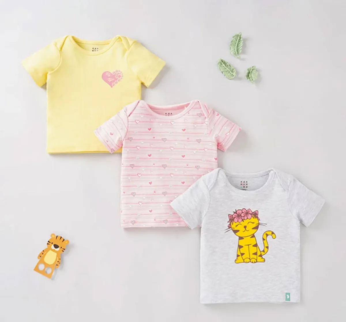 Baby Girls Pack Of 3 Tees