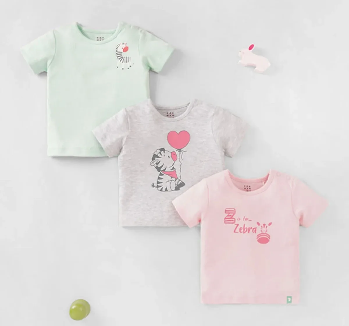 Baby Girls Pack Of 3 Tees