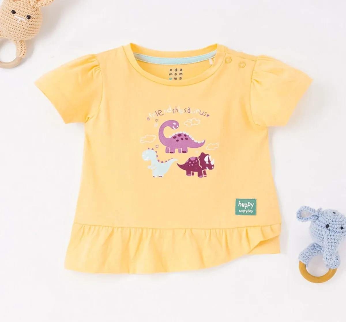 Baby Girls Overlap Hem Tee