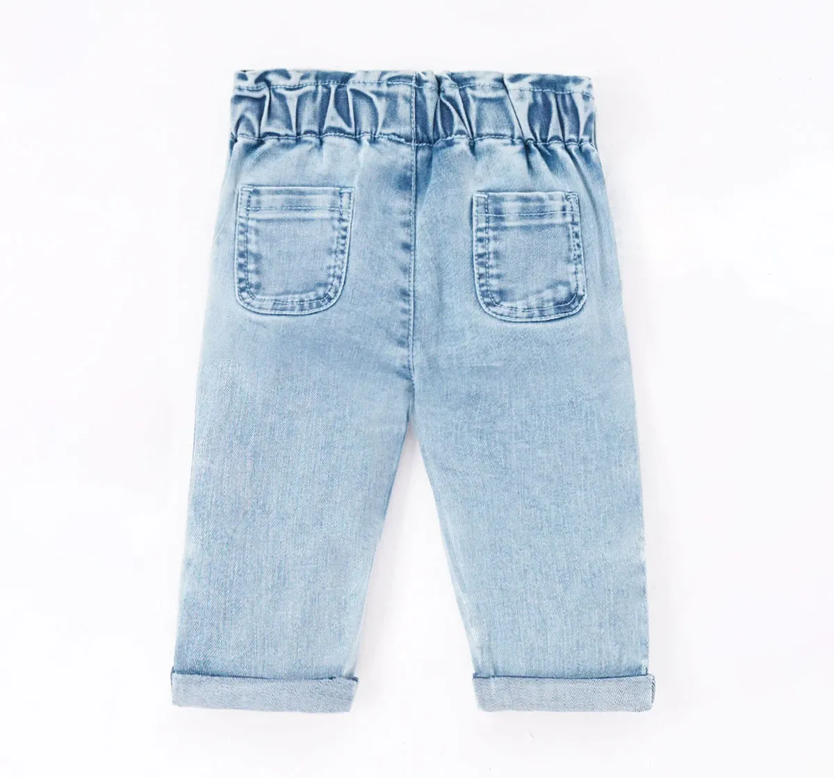 Baby Girls Paper Bag Denim Pants
