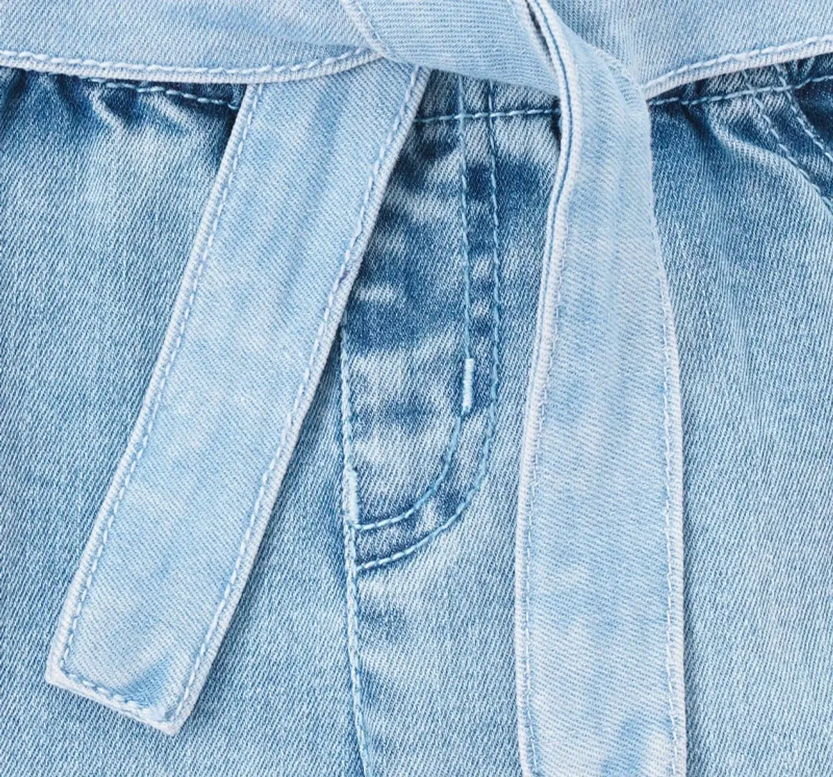 Baby Girls Paper Bag Denim Pants
