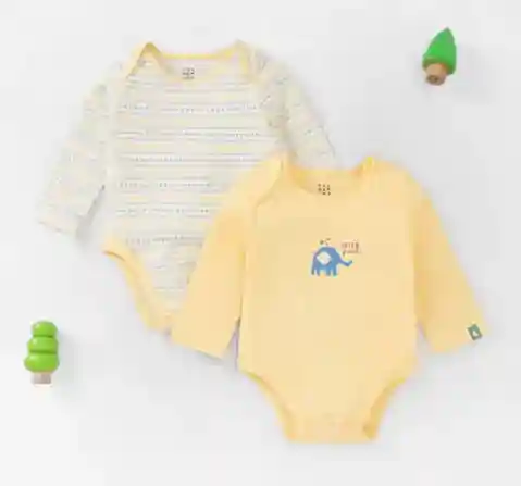 Unisex Pack Of 2 Organic Bodysuits
