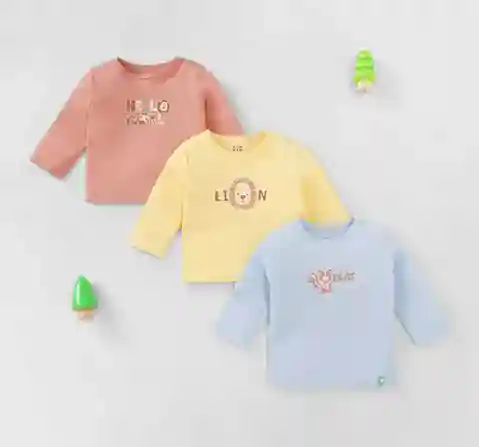 Unisex Pack Of 3 Full Sleeves Tee
