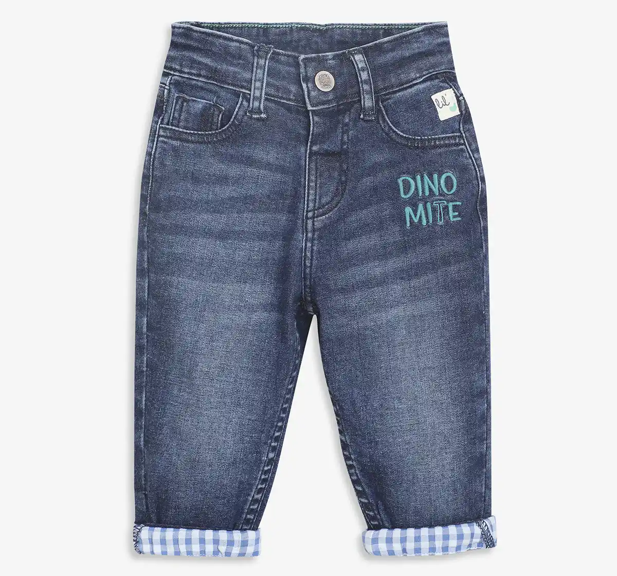 Infant Boys Embroidered Denim Jeans - Blue