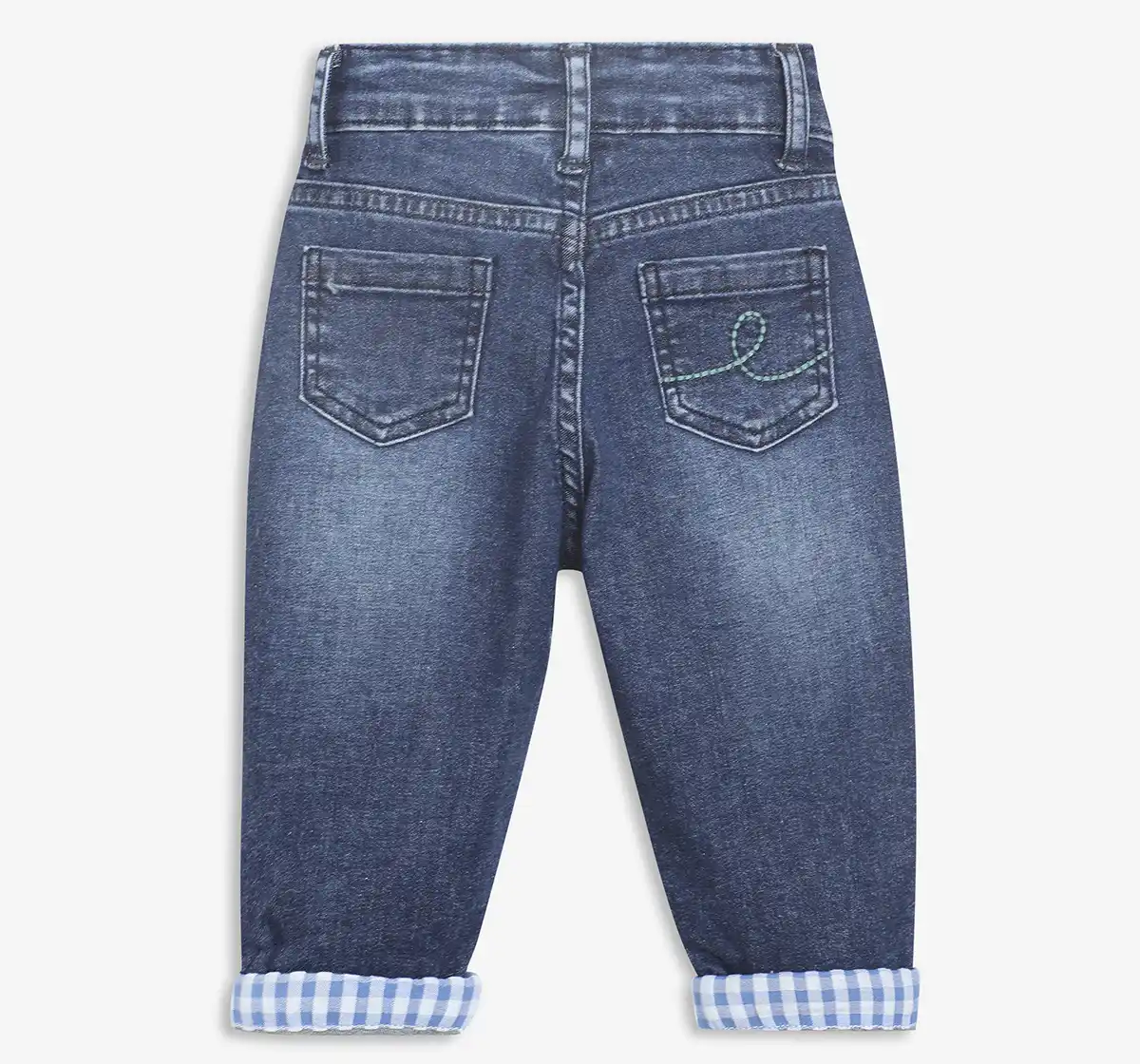 Infant Boys Embroidered Denim Jeans - Blue