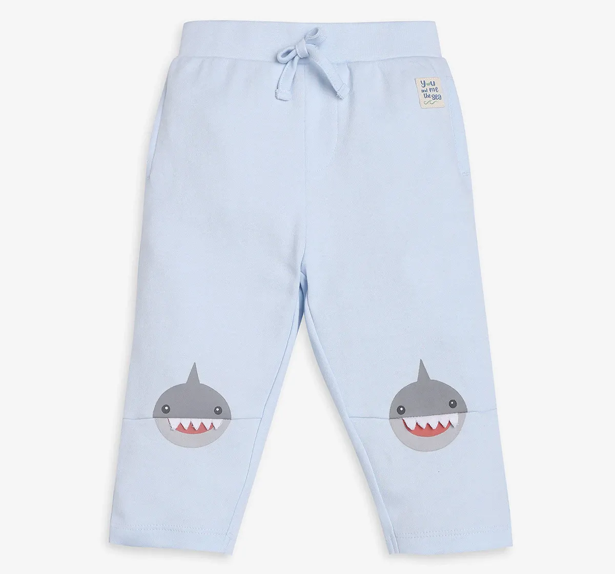 Infant Boys Printed Joggers - Light Blue