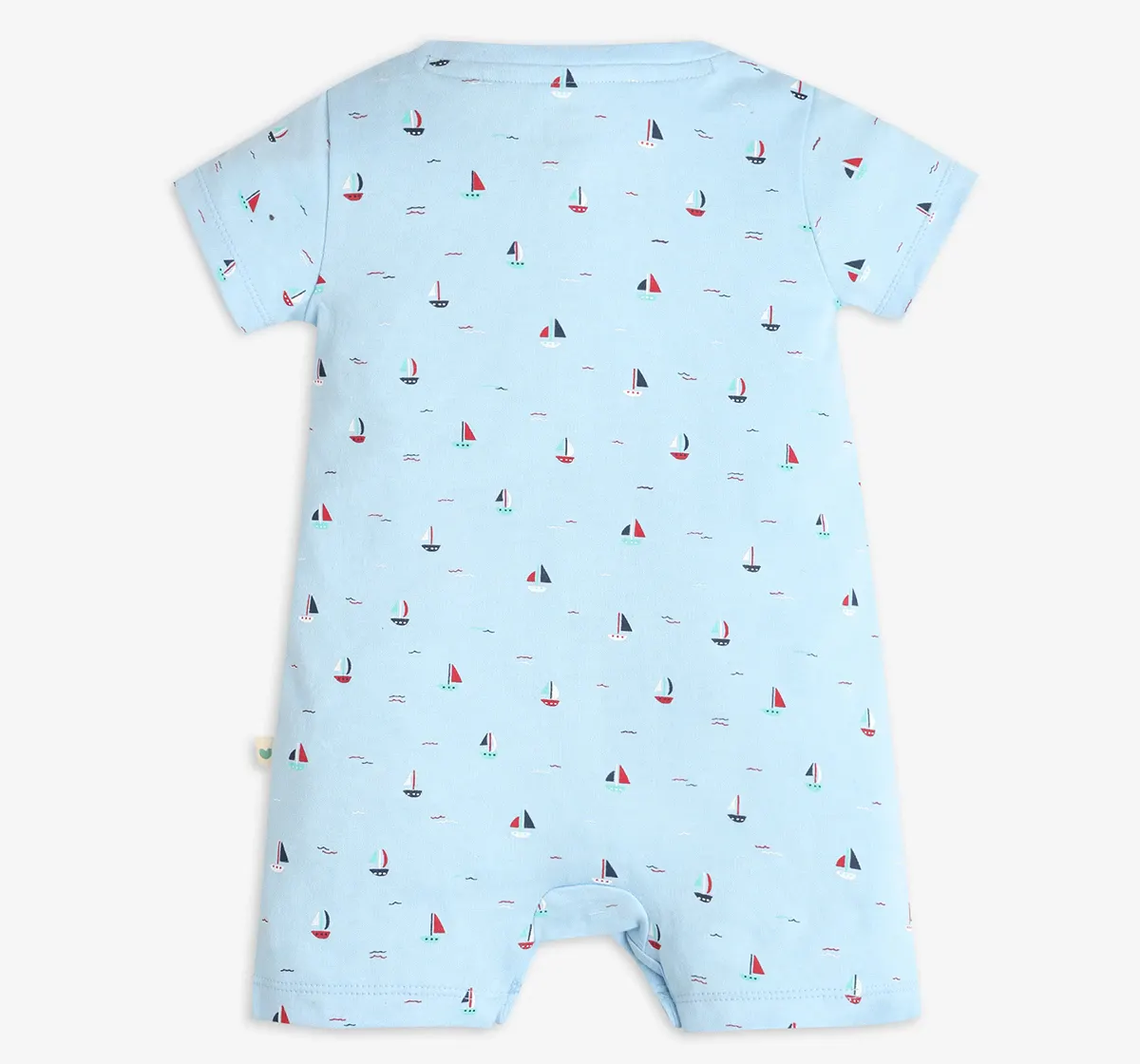 Infants Boys Romper Set With Mittens, Booties & Cap - Blue