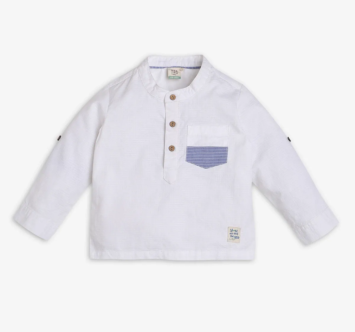 Infant Boys Full Sleeves Shirt - White