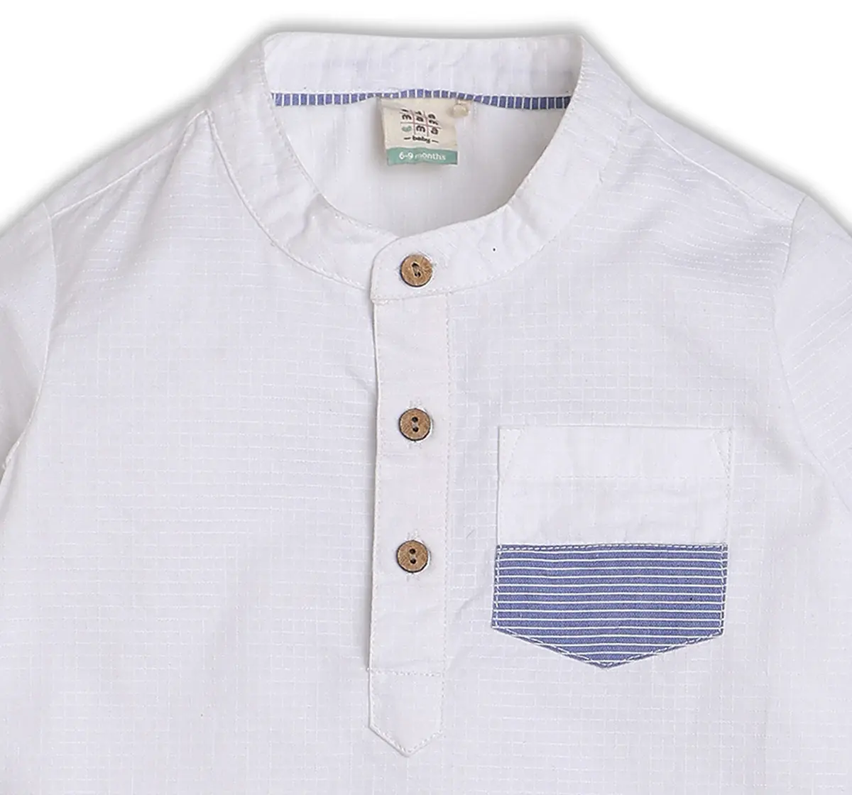 Infant Boys Full Sleeves Shirt - White