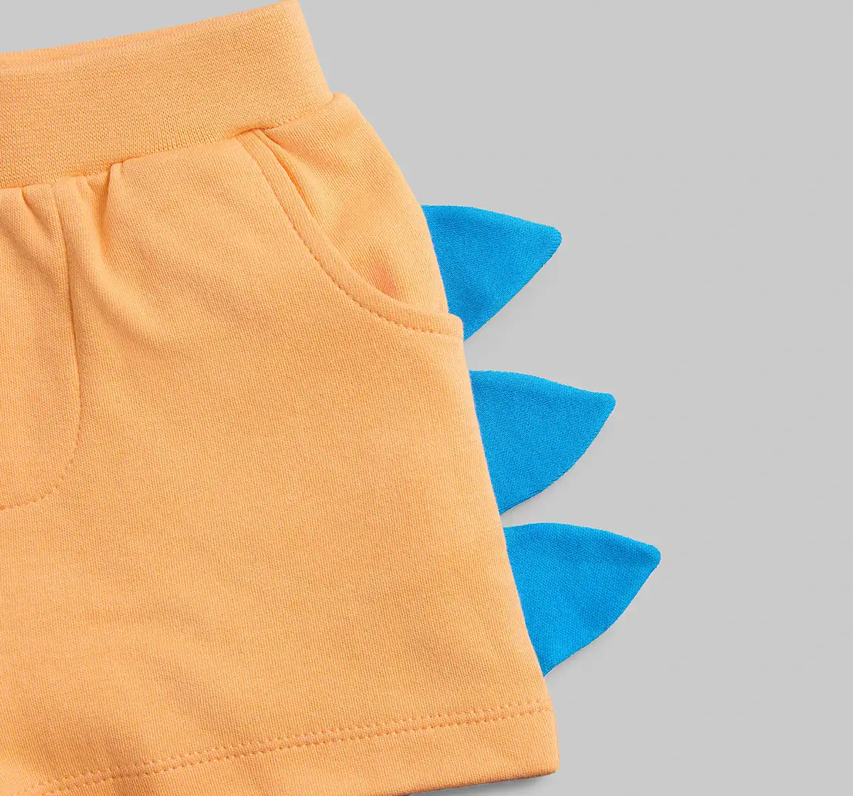 Infant Boys Embroidered Shorts - Orange