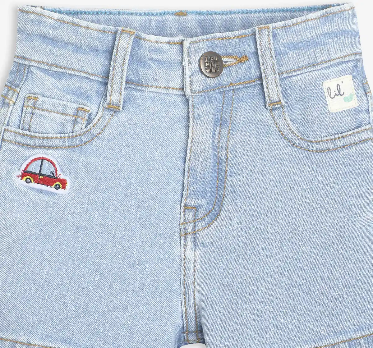 Infant Boys Denim Shorts- Blue