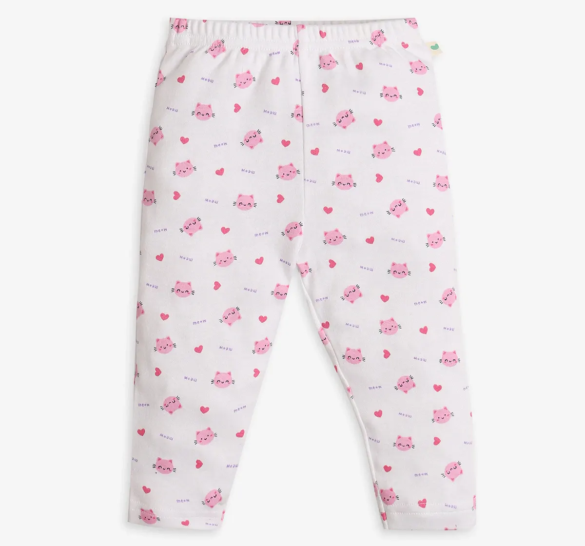 Infant Girls Applique Printed Leggings - Pack Of Two