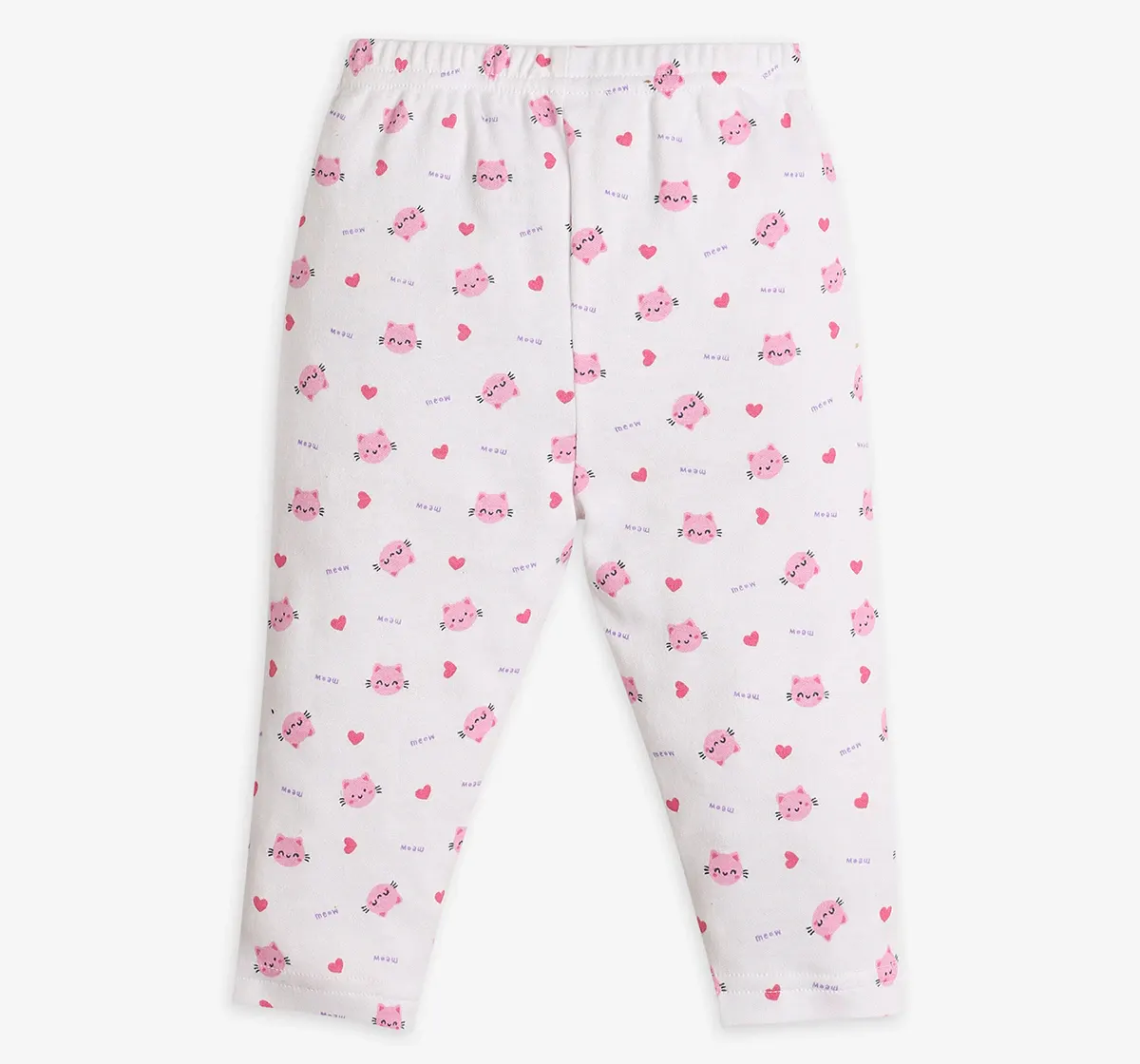 Infant Girls Applique Printed Leggings - Pack Of Two