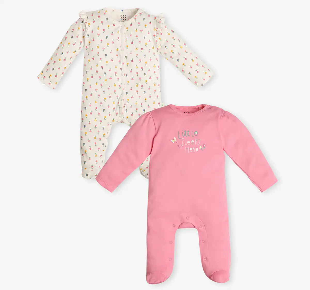 Infants Girls Printed Sleepsuit - Pack Of 2