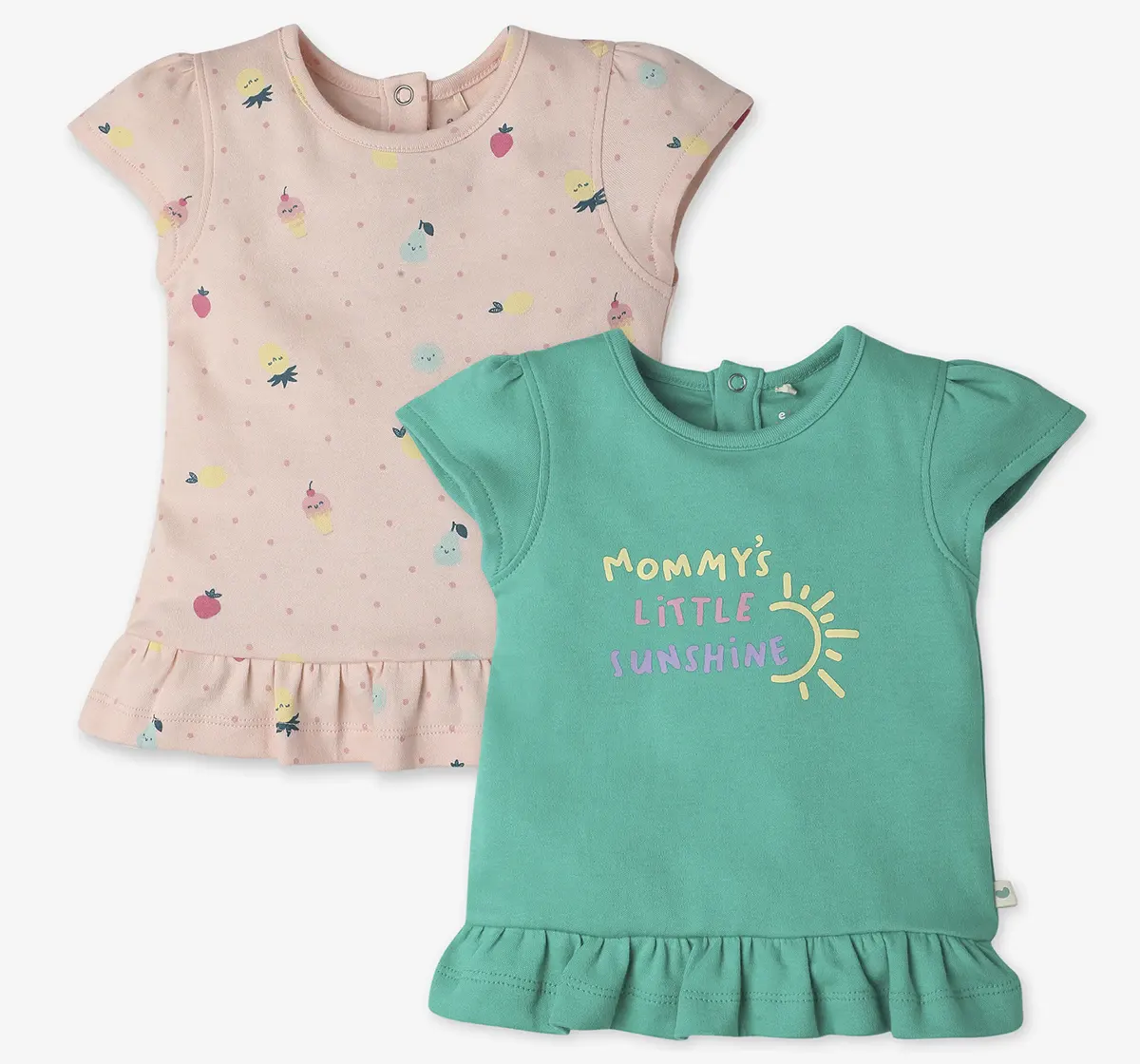 Infants Girls Printed Tshirt - Multicolor