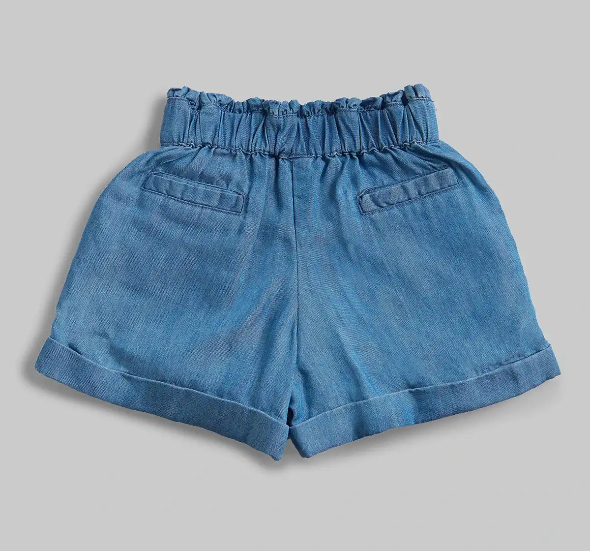 Infant Girls Embroidered Denim Shorts - Pink