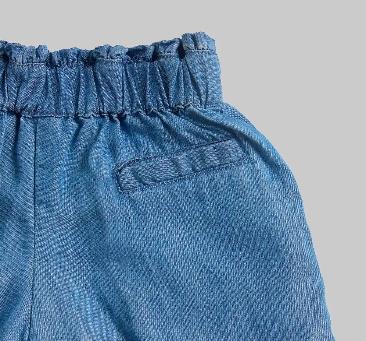 Infant Girls Embroidered Denim Shorts - Pink