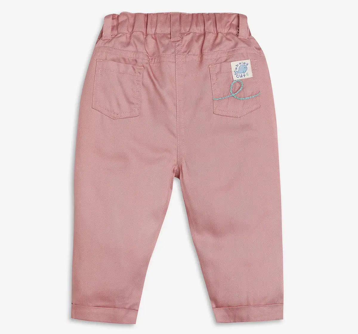 Infants Girls Embroidered Trouser Pant - Coral